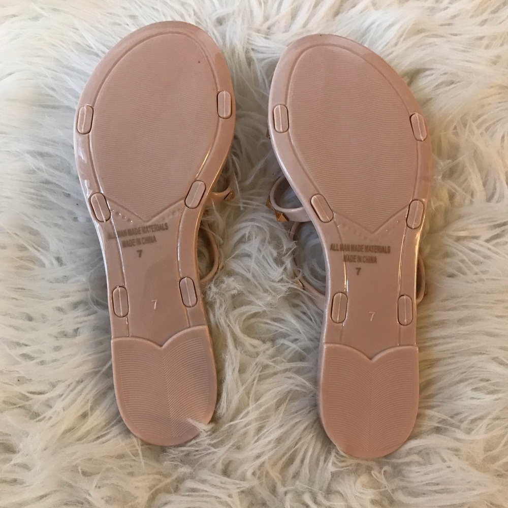 Studded Nude Jelly Sandals - Picture 8 of 10